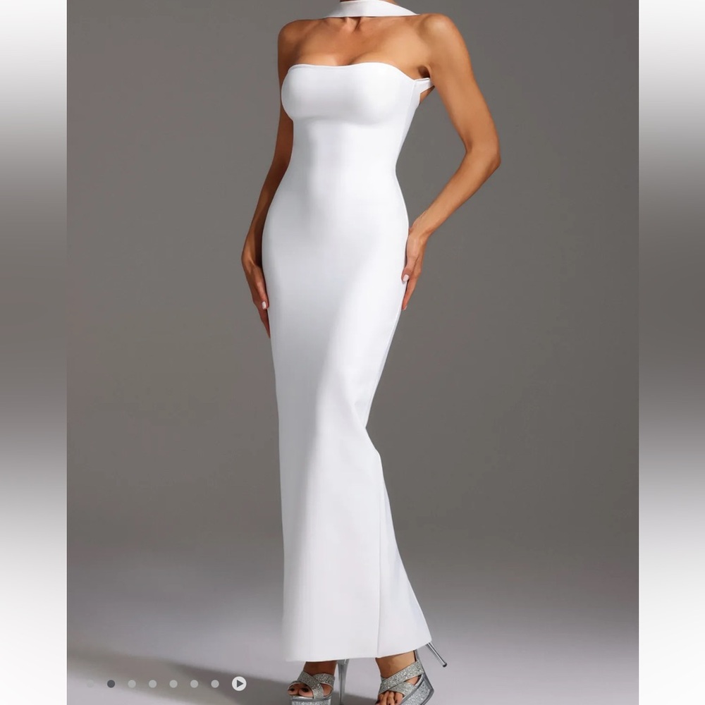 Bella Barnett Naima Sleeveless Slit Bandage Maxi Dress